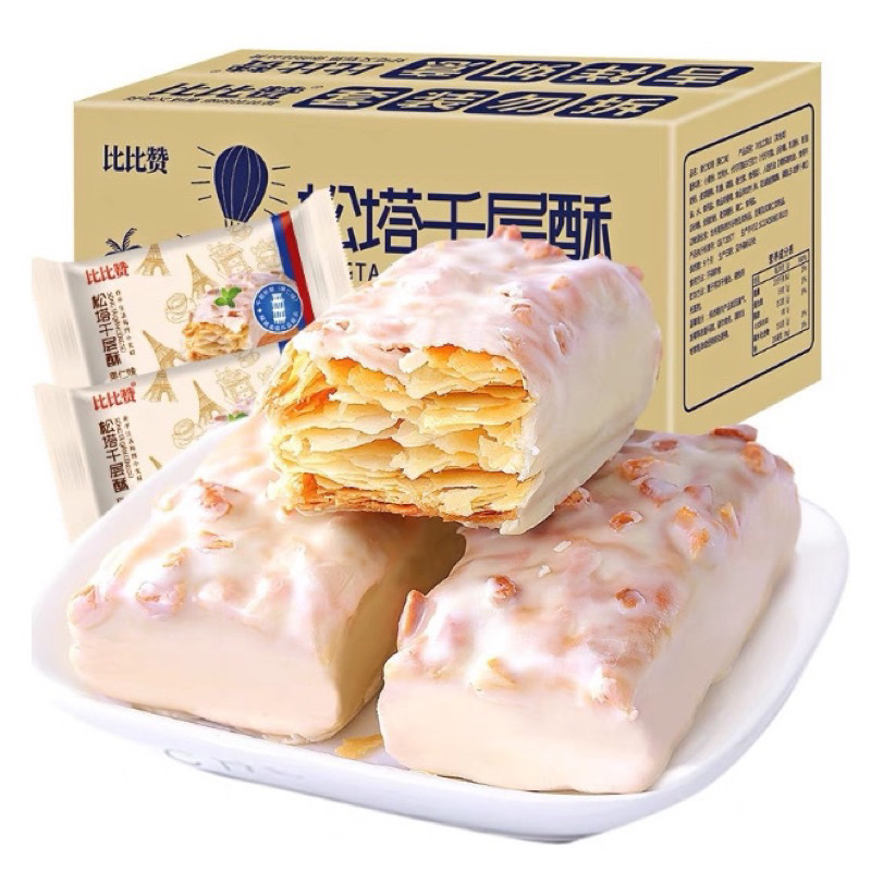 

(HALAL)1 PCS 比比赞千层酥饼 Crepes Almond/Quaker 10g