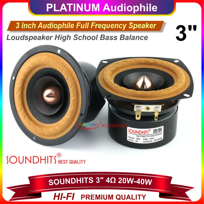 Speaker Full range 3 Inch 4 ohm 40W Hifi Speker 3" Fullrange Soundhits SQ-303