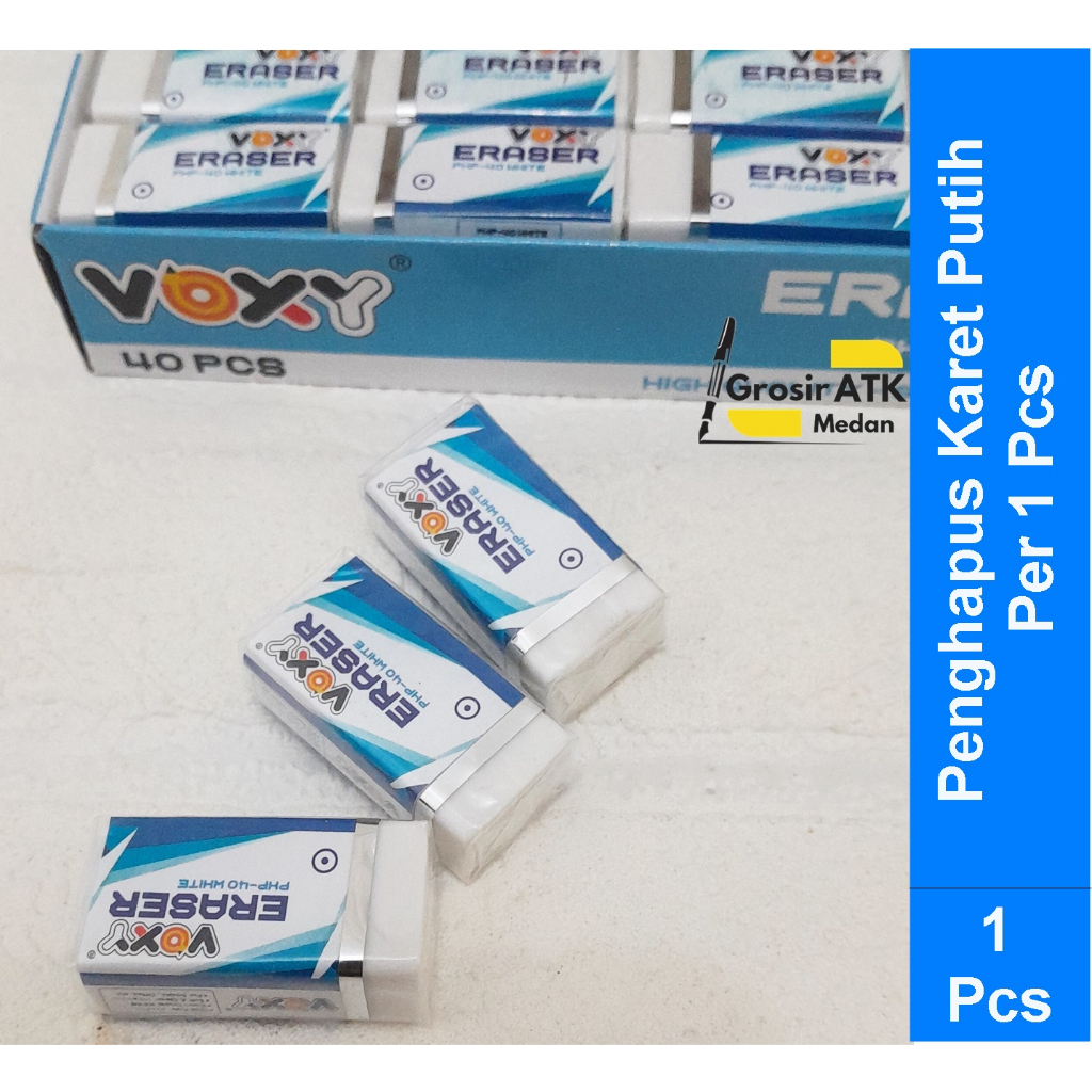 

Voxy Penghapus Pencil Karet Putih/Penghapus karet/setip karet/penghapus murah