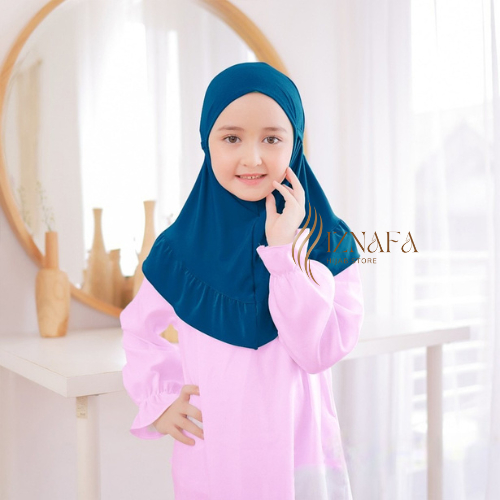 Hijab Bergo Renda Anak SD ( 5-12 th ) Spandex Jersey Premium I Bergo Anak