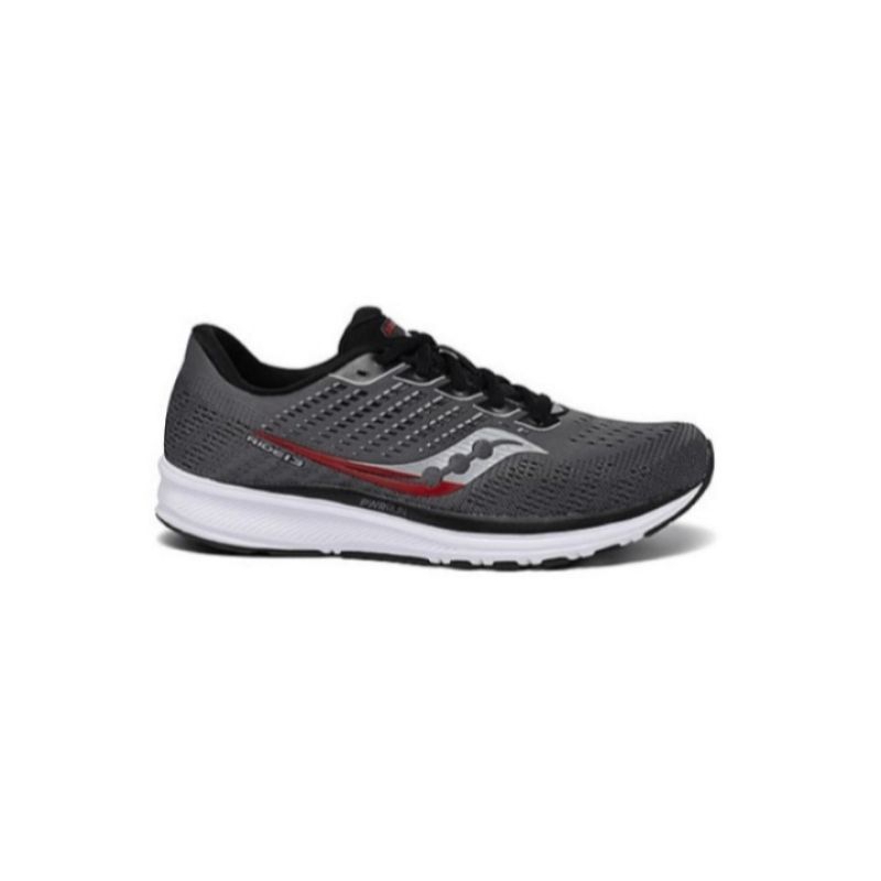 SEPATU BESAR SAUCONY RIDE 13 - CHARCOAL BLACK