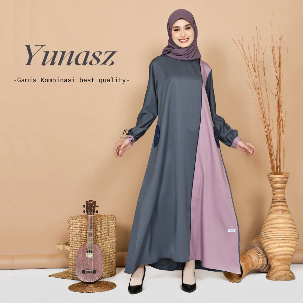 Atqia_Mart - Gamis Wanita Muslimah Kombinasi Zara Viscis High Quality Atqiya Mart by Atqia Collectio