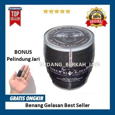 BENANG senar gelasan 0,22 JOKER BLACK DIAMOND GELASAN SILICON ASLI