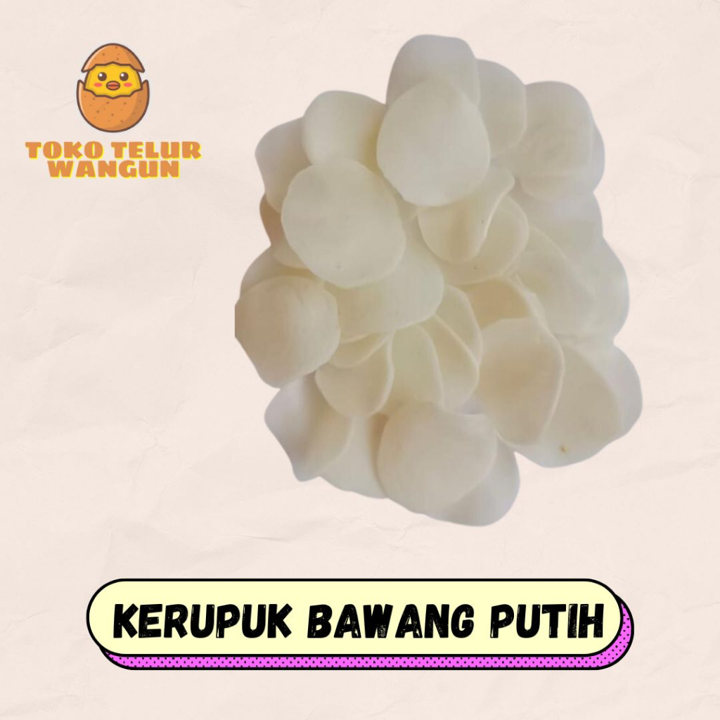 

[TERMURAH] Kerupuk Bawang Putih Mentah SIAP GORENG - 250g & 500g