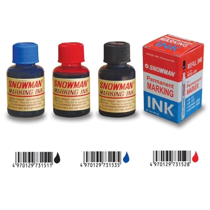 

isi ulang tinta spidol snowman permanent