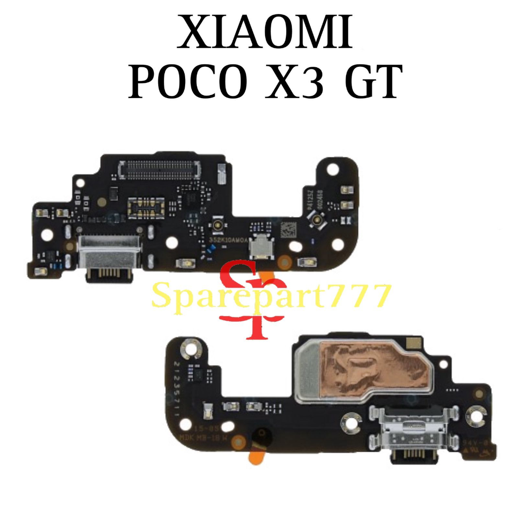 Papan PCB Konektor Charger Cas + Mic Xiaomi Poco X3 GT