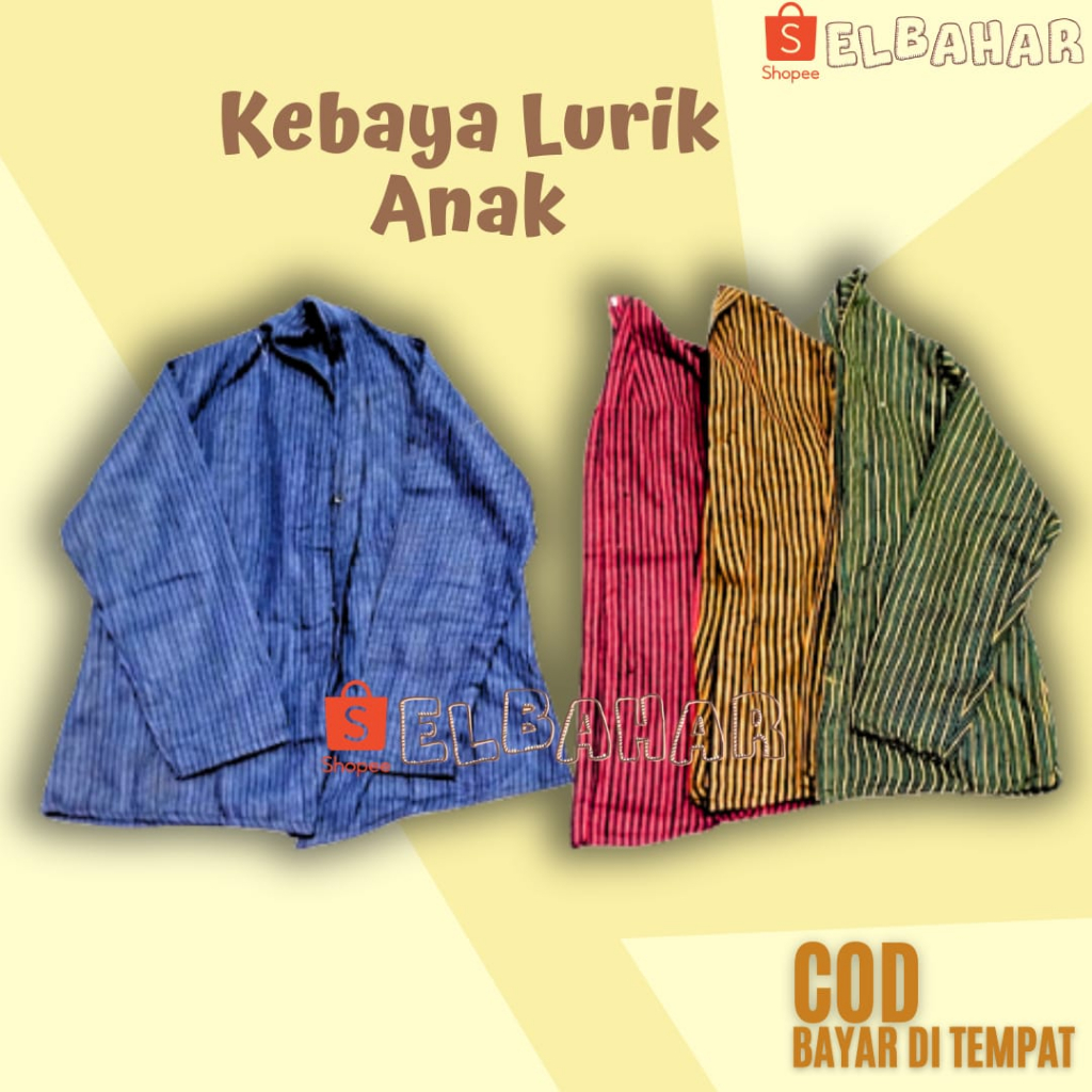 Baju KUTUBARU Kebaya Lurik Anak Cewek | Kutubaru Lurik Garis Kecil