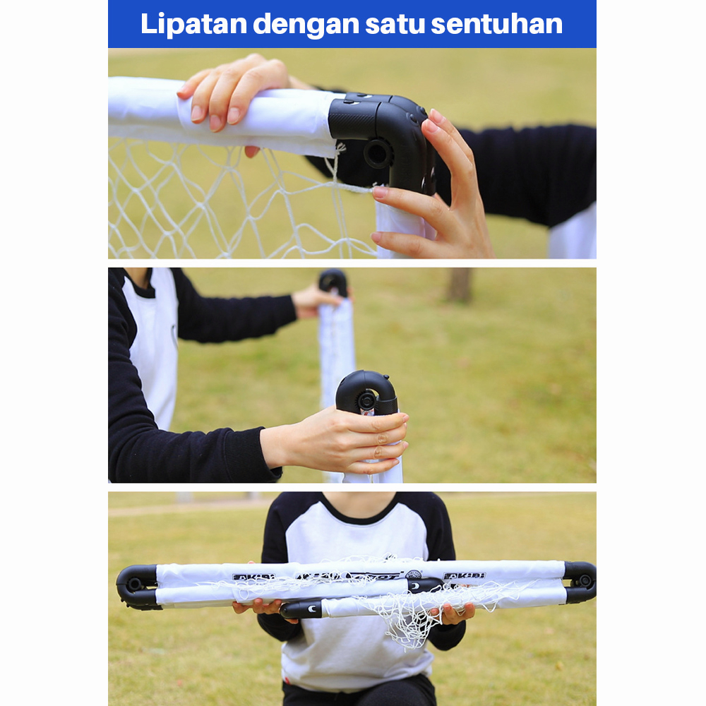 OneTwoFit Gawang sepak bola anak-anak lipat portabel indoor &amp; outdoor Foot Ball Sport