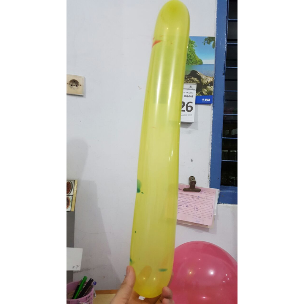 

Balon Panjang Latex Bohlam Mas 100Biji