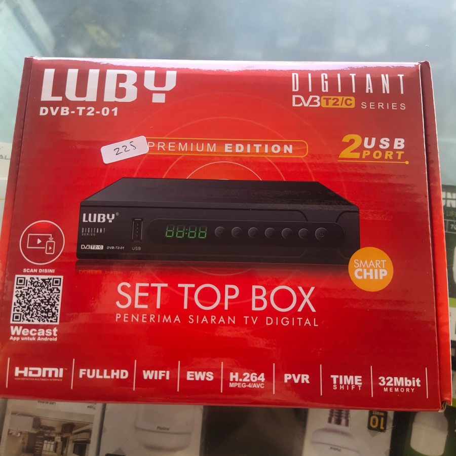 Luby DVB-T2-01 Premium Edition Set Top Box Penerima Siaran TV Digital