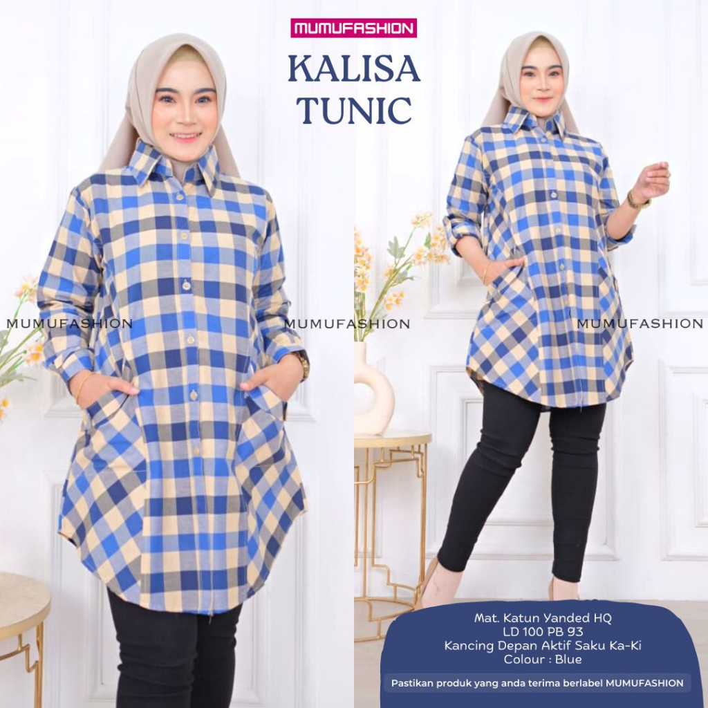 MUFASH - KALISA TUNIK ATASAN TUNIK KATUN WANITA KEKINIAN BY MUMU FASHION