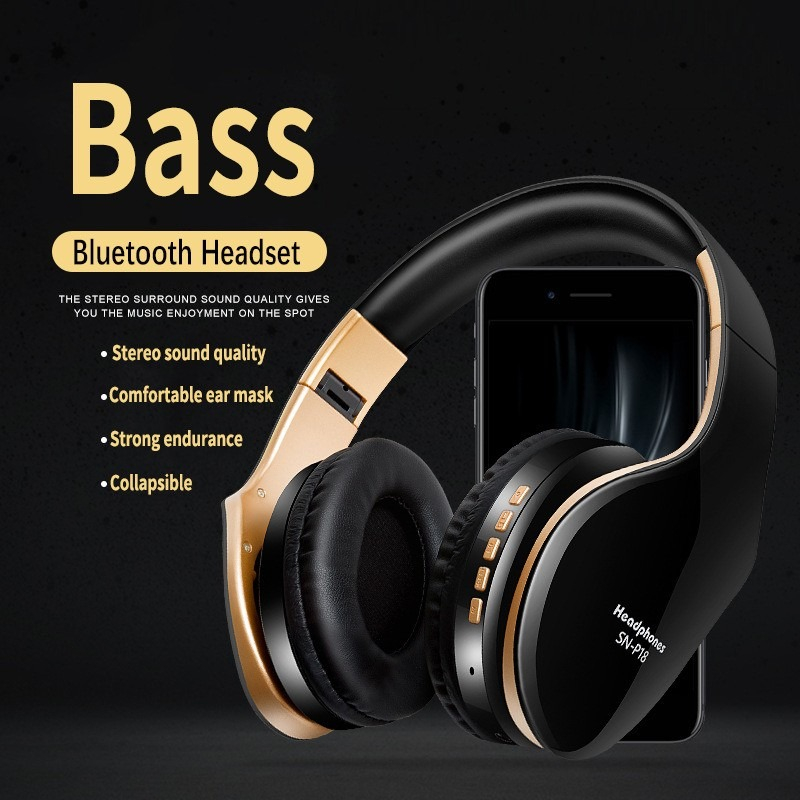 NEW Headphone Wireless Bluetooth Foldable With Microphone