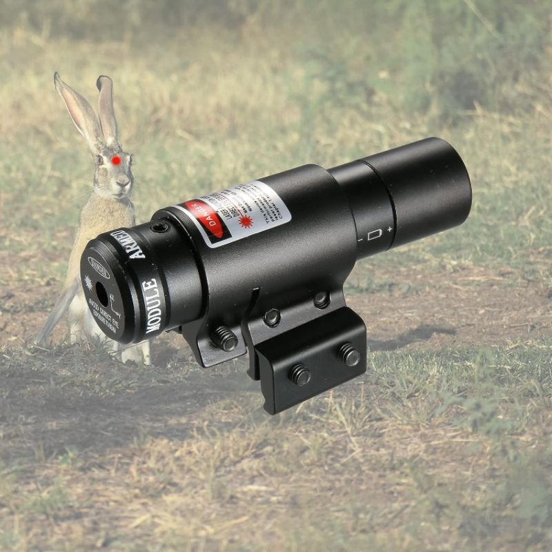 LASER SCOPE SENAPAN NYALA MERAH RED DOT FULL SET FREE COD