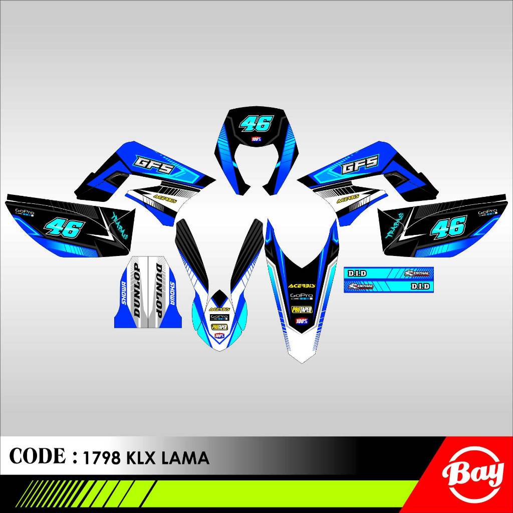 Decal Stiker Motor KLX 150 LAMA / KLX S 150 Full Body Sticker Custom Variasi