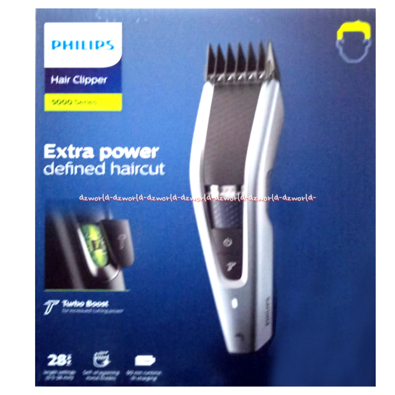 Philips Extra Power Defined Haircut Cut Twice As Fast Hair Clipper Series 5000 Pisau Cukur Bisa di C