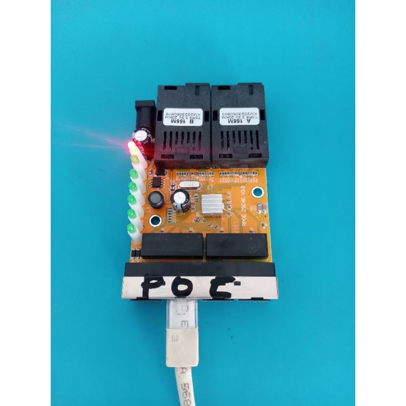 Media converter Sc 2 fo 4 lan (Support poe) 2fo 4rj lan output 5-12v