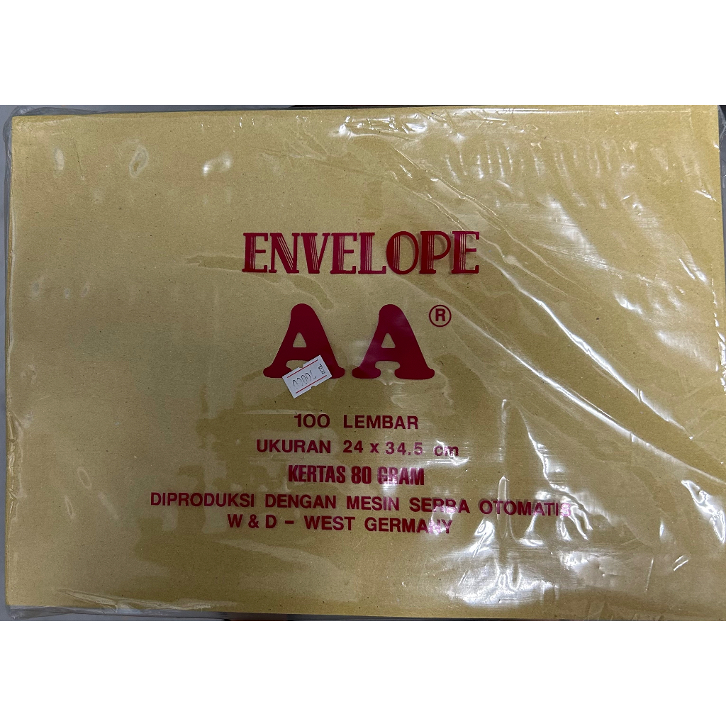 

AMPLOP COKLAT FOLIO AA ( 24 x 34,5 cm) ( 100 lembar )