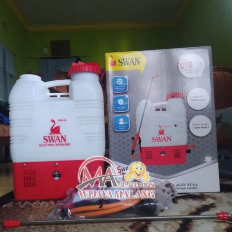 SWAN GSE 16 ELEKTRIK / TANKI PENYEMPROT KEBUN CAS / ALAT SEMPROT HAMA