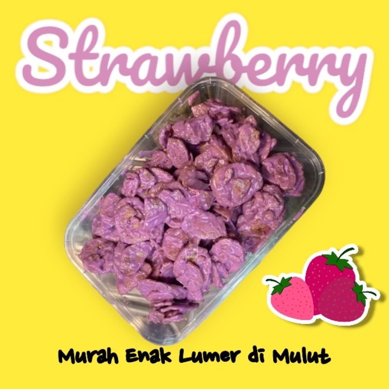 

Keripik Pisang Strawberry Lumer 250g | Mas Gusti Food Snacks