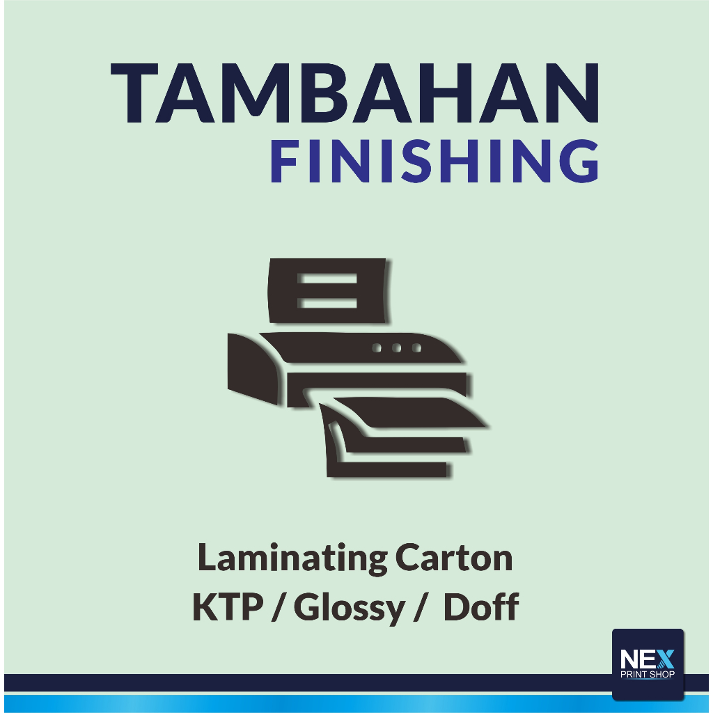 

Tambahan Finishing Laminating KTP / Glossy / Doff