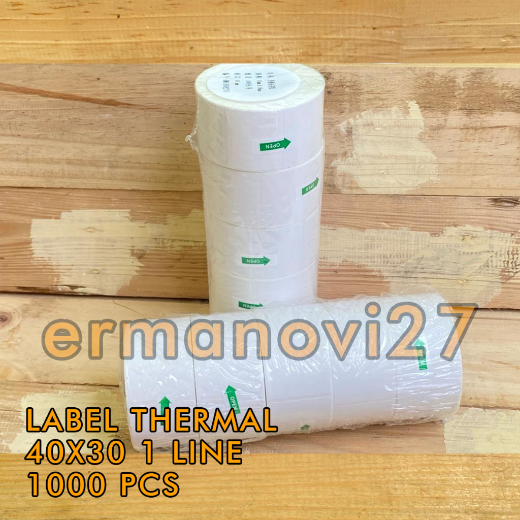 

Label Thermal Stiker Barcode 40x30 isi 1000 pcs 1 line