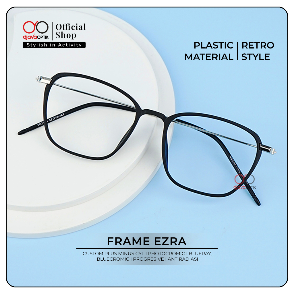 DJAVA OPTIK - Frame Ezra - Kacamata Photocromic Korea Plastik Titanium