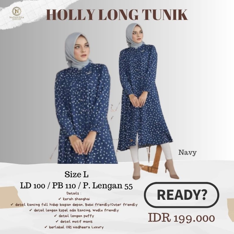 LONG TUNIK HOLLY NADHEERA LUXURY