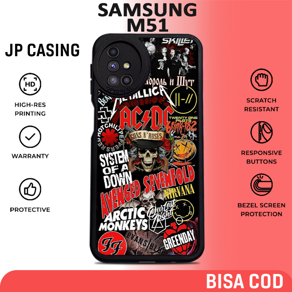 Case Samsung M51 [ BAND 03 ] Casing Samsung M51 Hardcase Softcase Premium Glossy