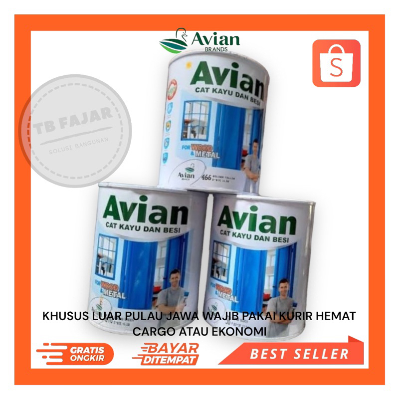 

Cat Kayu & Besi Avian 0,9 Ltr / Cat Minyak / Cat Avian High Gloss Enamel