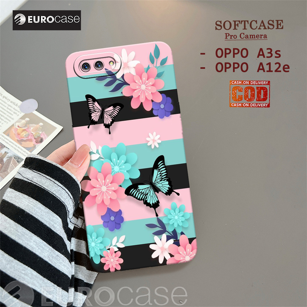 Casing Hp Oppo A3S / Oppo A12E - Fashion Case Bunga - Soft Case Hp Oppo A3S / Oppo A12E - Kesing Hp 
