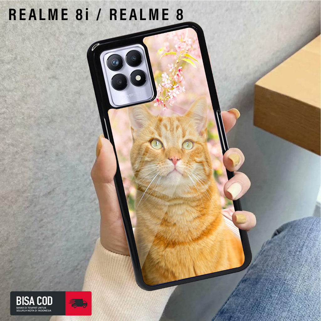Case REALME 8i  / REALME 8  Hardcase 2D Glossy Premium Case Cat Cute Casing Realme Case Murah Case T