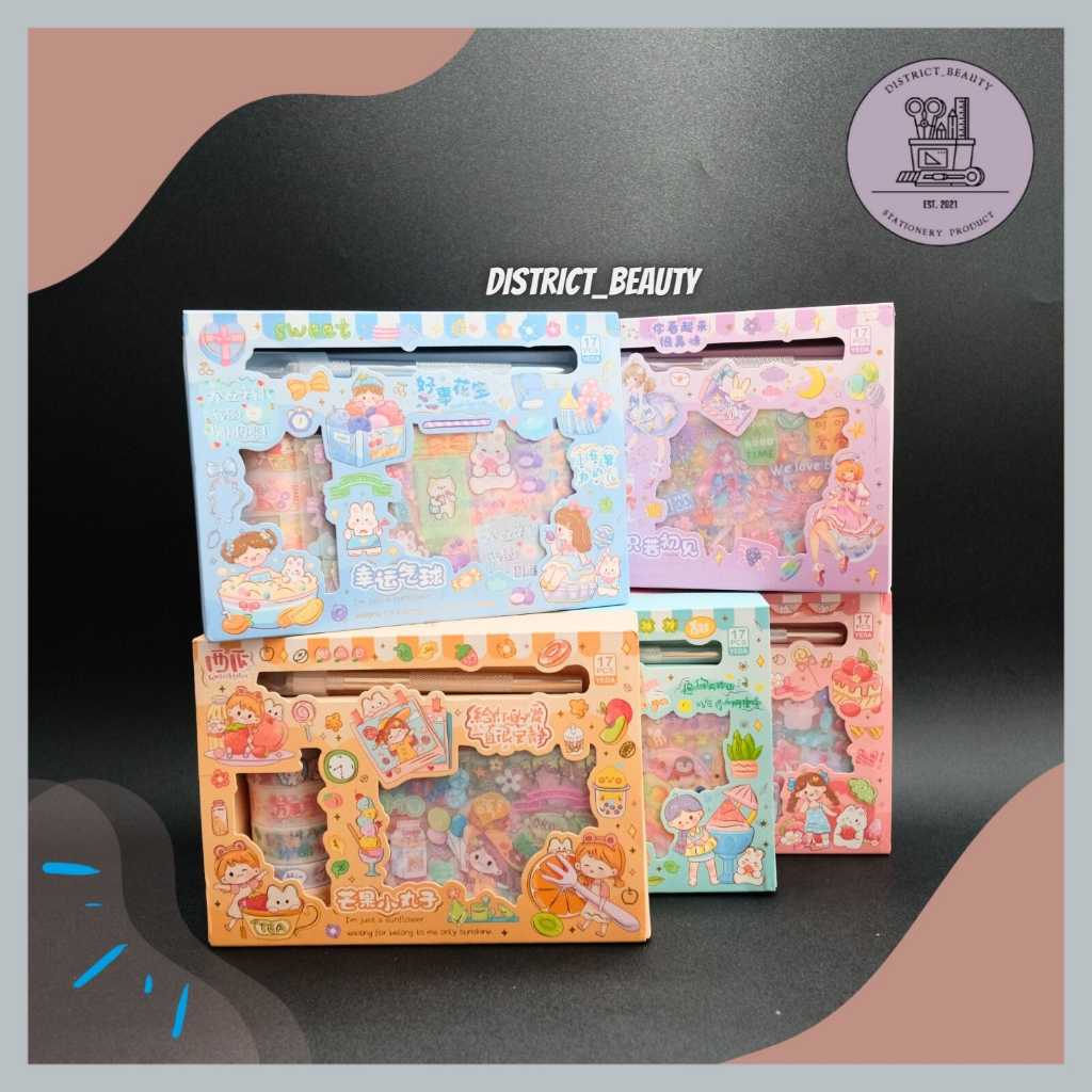 

STIKER YD-17KD CUTE GIRL PAKET STIKER DAN WASHITAPE ROLL GLOSSY TERMURAH