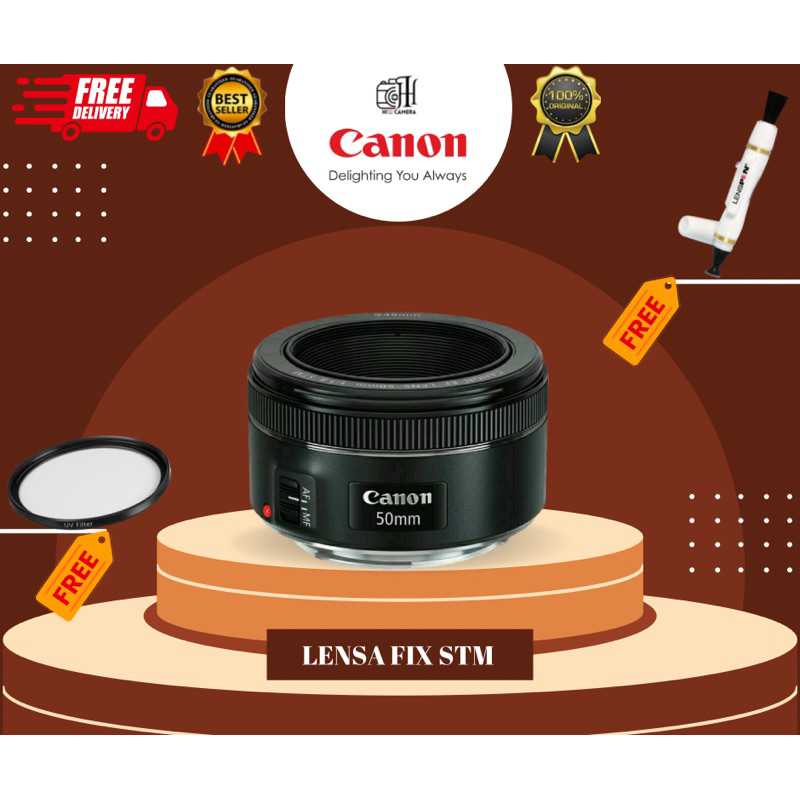 LENSA FIX CANON 50MM F 1.8 STM SEPERTI BARU