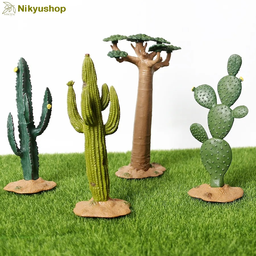 [Nikyushop] Mainan Edukasi Pajangan Miniatur Tanaman Pohon Kaktus Tree Diorama
