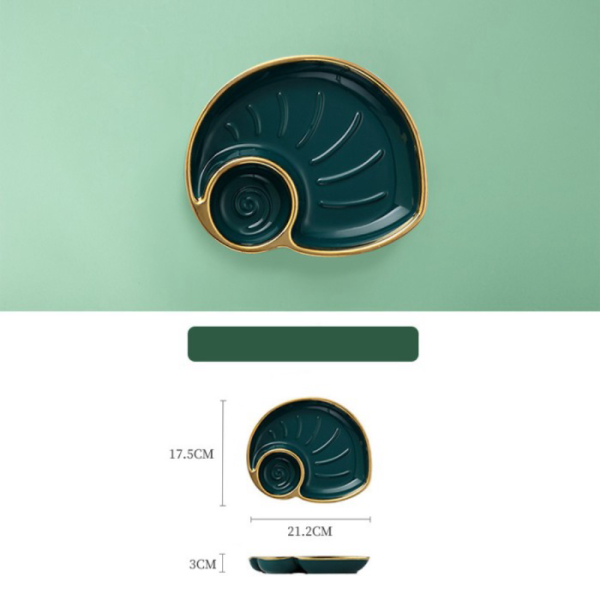 

Unik Piring Keramik Nordic Keong Kerang Ceramic Snail Shell Dumpling Plate - Kerang Hijau Murah