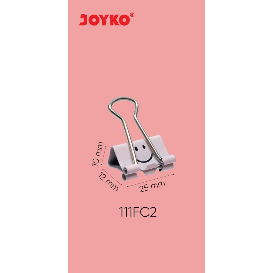 

(1 Biji) Binder Clip Joyko 111 FC2 Smile / Binder Clip Klip Penjepit Kertas Joyko 111FC2 / Joyko 111 FC2 / Klip Binder Warna Joyko 111 FC