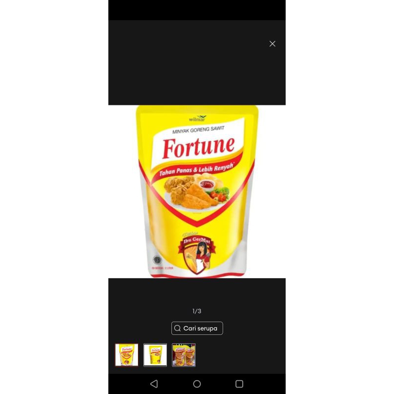 

Minyak goreng FORTUN 2 LITER.