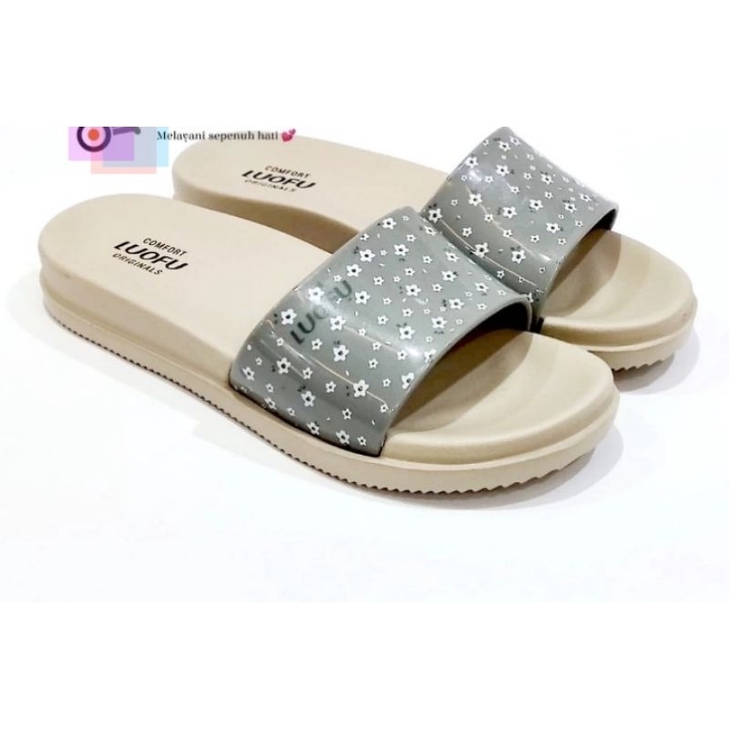 LUOFU # SENDAL SELOP JELLY WANITA