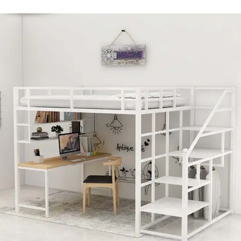 ranjang tingkat tangga ukuran 90 x200. .120x200 dll panjang kamar min 255cm d luar itu bisa custom y