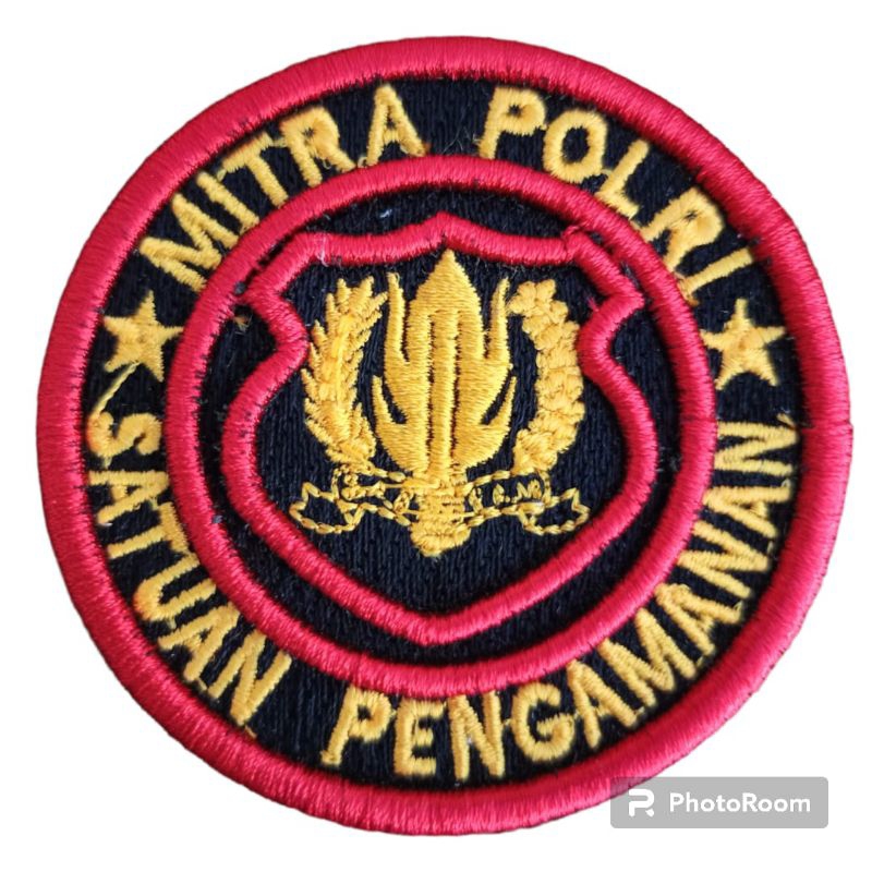Atribut Mitrapolri bordir timbul | Atribut Security satpam