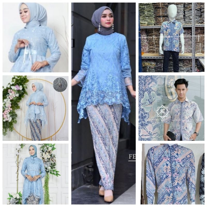 Couple Kebaya Modern / Kebaya Sarimbit Keluarga Modern / Set Kebaya Pesta/Kebaya Tunangan / Kebaya