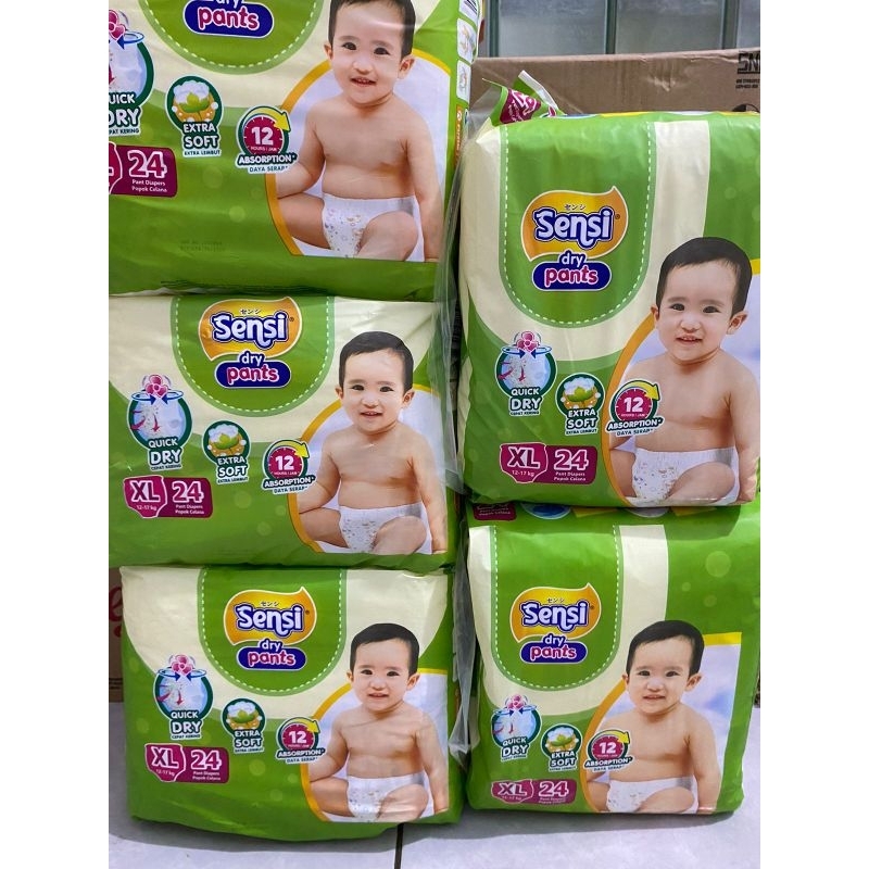 pampers sensi dry pants size XL isi 24pcs