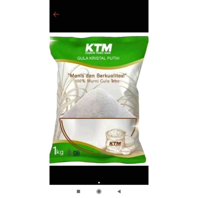 

Gula kemasan 1kg KTM/GTM