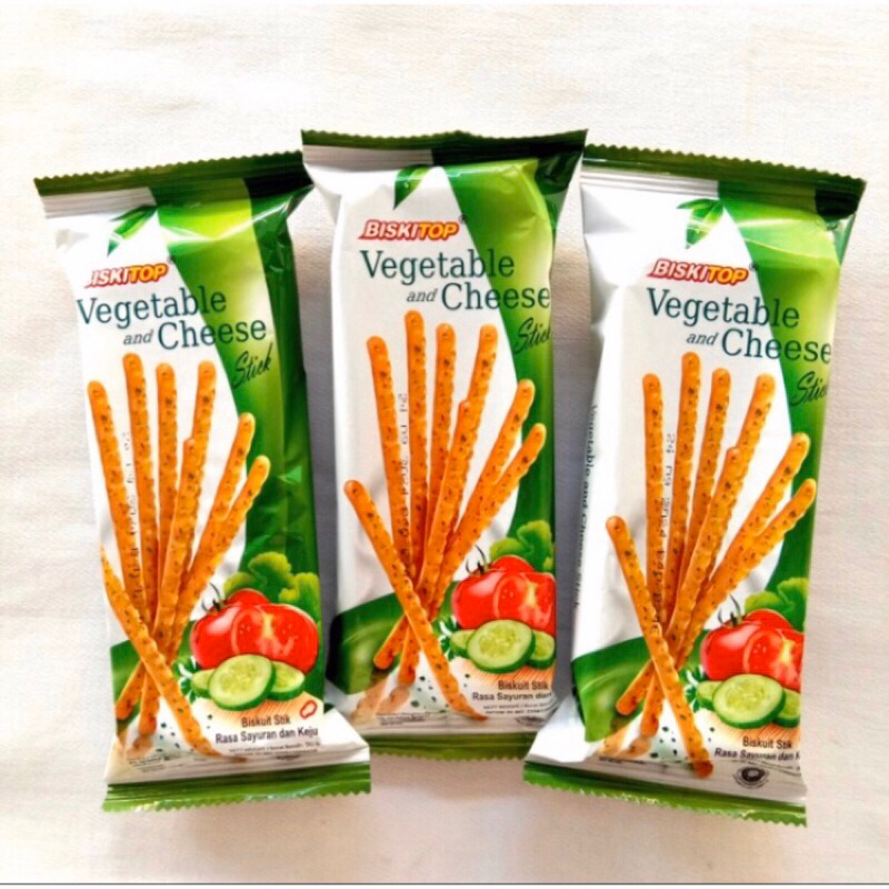 

3 PCS BISKITOP VEGETABLE STICK 50g Biskuit Anak Dewasa Enak Renyah Biscuit Stik Rasa Sayuran Keju / BISKITOP VEGETABLE MURAH SOLO / SNACK BISKITOP ENAK