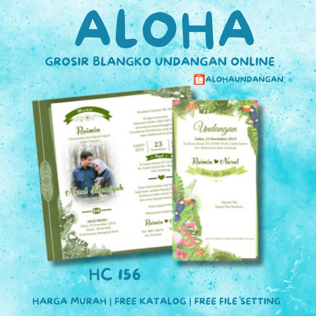 BLANGKO UNDANGAN NIKAH MURAH HC 156 | Aloha Undangan