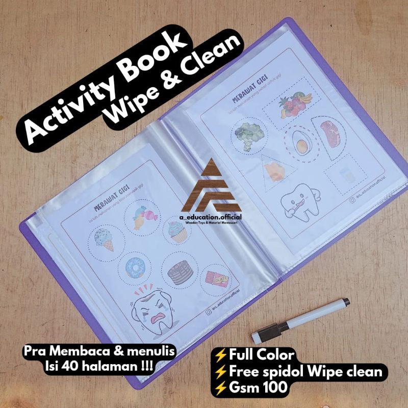 

Wipe Clean seri 1 pra membaca dan menulis buku aktivitas worksheet activity book