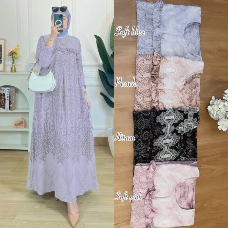 GAMIS SILKY PREMIUM GAMIS SAFA DRESS MUSLIM REMAJA MASAKINI