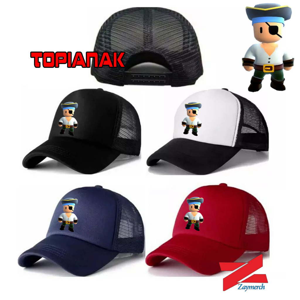 topi anak stumble guys bajak laut topi tracker anak topi jaring
