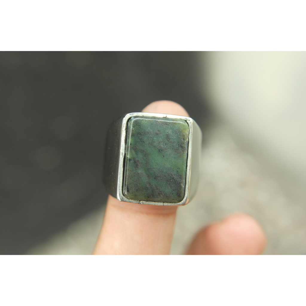 Natural Giok Aceh Ring 8 Kode C307