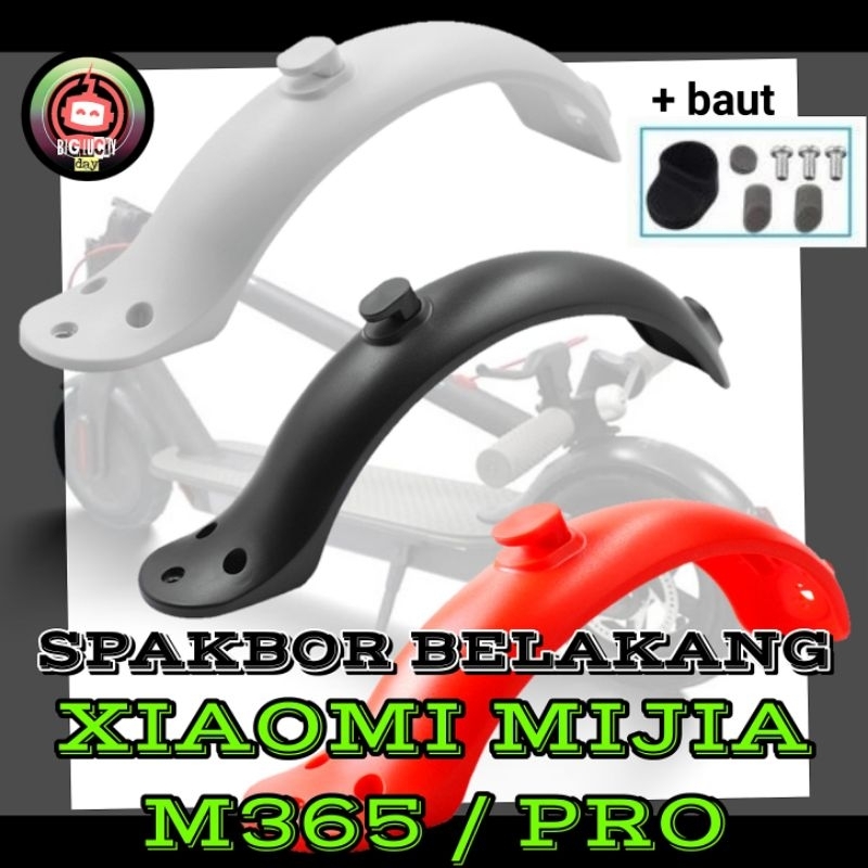 SPAKBOR BELAKANG XIAOMI MIJIA M365 / PRO FENDER MUDGUARD SLEBOR SCOOTER LISTRIK OTOPED INJAKAN REM P